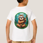 🐿️ かわいいナマケモノのゆるキャラギフト ✨ Tシャツ (裏面)