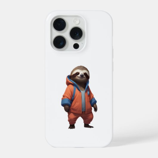 かわいいナマケモノのイラスト iPhoneケース (裏面)