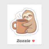 かわいいナマケモノのコーヒーステッカー シール (シート)