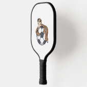 かわいいナマケモノのサッカーキッズ怠け者ナマケモノとサッカーボール ピックルボールラケット (左)