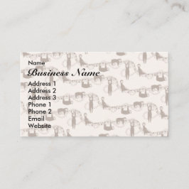 かわいいナマケモノのジャングルパターン 名刺