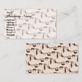 かわいいナマケモノのジャングルパターン 名刺 (正面/裏面)