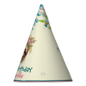 かわいいナマケモノのジャングルフラワー誕生日 パーティーハット (右)