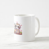 かわいいナマケモノのタピオカミルクティー 可愛い 女性 女子 コーヒーマグカップ (正面右)