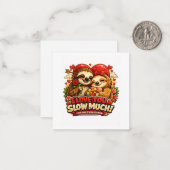 かわいいナマケモノのバレンタインデー ラブデザイン、愛してる ノートカード (正面/裏面インサイチュ)