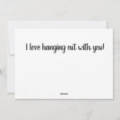 かわいいナマケモノのバレンタインラブハングアウト面白い シーズンカード (裏面)