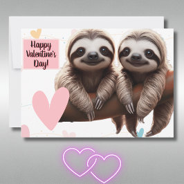 かわいいナマケモノのバレンタインラブハングアウト面白い シーズンカード