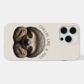 かわいいナマケモノのプロ級リラックス iPhoneケース (裏面横)