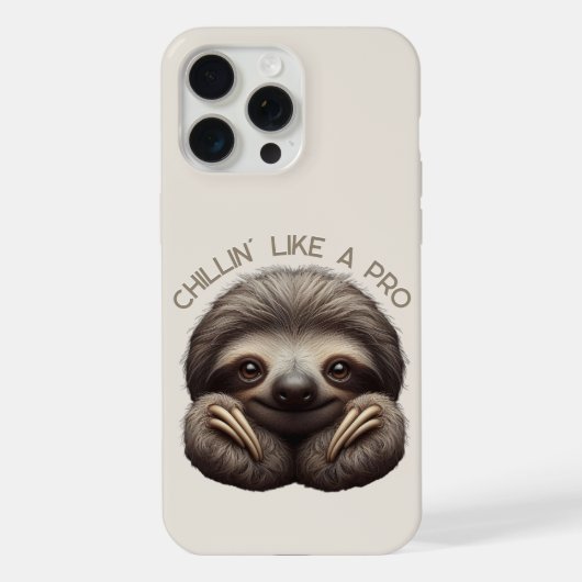 かわいいナマケモノのプロ級リラックス iPhoneケース (裏面)