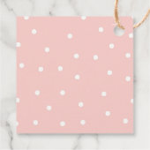 かわいいナマケモノのベビーガール赤ちゃんシャワー フェイバータグ (裏面)