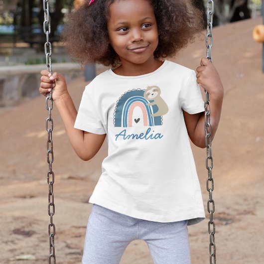 かわいいナマケモノの名前キッズ Tシャツ