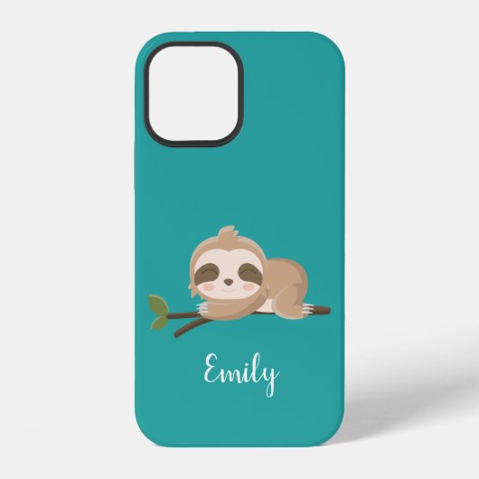 かわいいナマケモノの名前入り iPhoneケース (裏面)