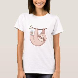かわいいナマケモノの女性用Tシャツ 楽しい 怠け者な動物のギフト Tシャツ