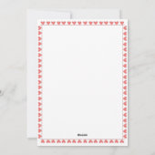 かわいいナマケモノの子ども学校の友人バレンタインデーピンク シーズンカード (裏面)