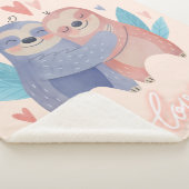 かわいいナマケモノの恋 シェルパブランケット (3/4)