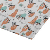 かわいいナマケモノの柄 カッティングボード (角)