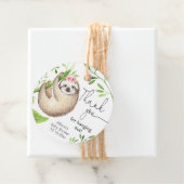 かわいいナマケモノの緑の離れ緑色 フェイバータグ (インサイチュ)