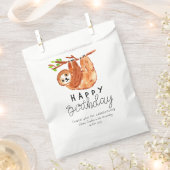 かわいいナマケモノの誕生日のお祝いバッグ フェイバーバッグ (クリップ留めされた状態)