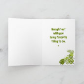 かわいいナマケモノの誕生日グリーティングカード カード (内部)