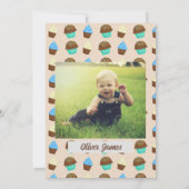 かわいいナマケモノの誕生日パーティー 招待状 (裏面)