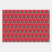 かわいいナマケモノデザインギフトラベル包装紙シート ラッピングペーパーシート (正面2)