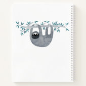 かわいいナマケモノパーソナライズされた ノートブック (裏面)