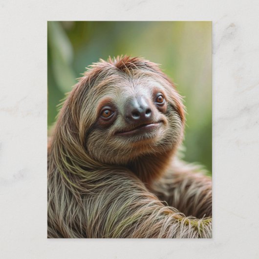 かわいいナマケモノ休憩 シーズンポストカード (正面)