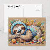 かわいいナマケモノ休憩 ポストカード (正面/裏面)