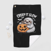 かわいいナマケモノ愛好家おかしなハロウィンカボチャEssentia ゴルフタオル (インサイチュ)