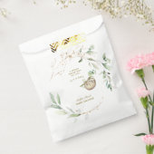 かわいいナマケモノ緑の金ゴールドベビーシャワー フェイバーバッグ (封をした状態)