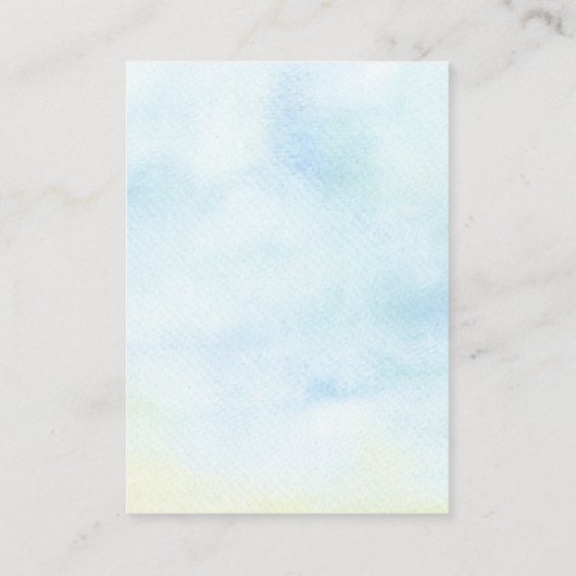 かわいいナマケモノ赤ちゃんシャワーギフトディスプレイ エンクロージャーカード (裏面)