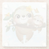 かわいいナマケモノ ガラスコースター (裏面)