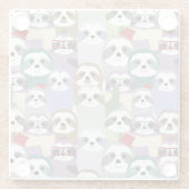 かわいいナマケモノ ガラスコースター (裏面)