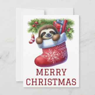 かわいいナマケモノ クリスマスカード