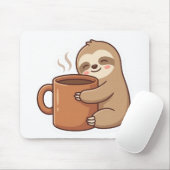かわいいナマケモノ コーヒーステッカー マウスパッド (マウス)
