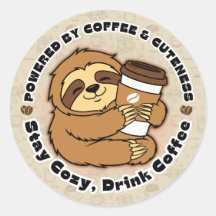 かわいいナマケモノ コーヒー好き ハグデザイン