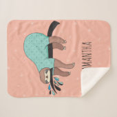 かわいいナマケモノ シェルパブランケット (正面(横))