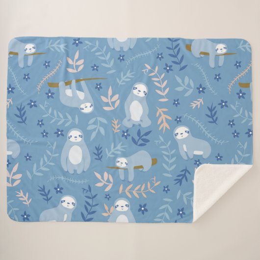 かわいいナマケモノ シェルパブランケット (正面(横))