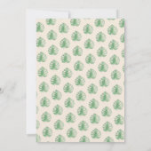 かわいいナマケモノ ジャングル ベイビー シャワー 招待状 (裏面)