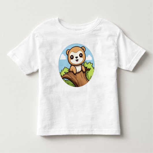 かわいいナマケモノ トドラーTシャツ (正面)