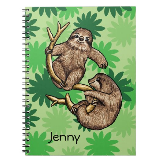 かわいいナマケモノ ノートブック (正面)