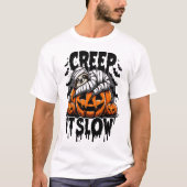 かわいいナマケモノ ハッピーハロウィン Tシャツ (正面)