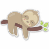 かわいいナマケモノ，ベビーナマケモノ，怠け者ナケモノ，眠れるナケモノ シール (正面)