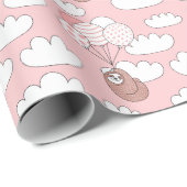 かわいいナマケモノ ラッピングペーパー (ロールコーナー)