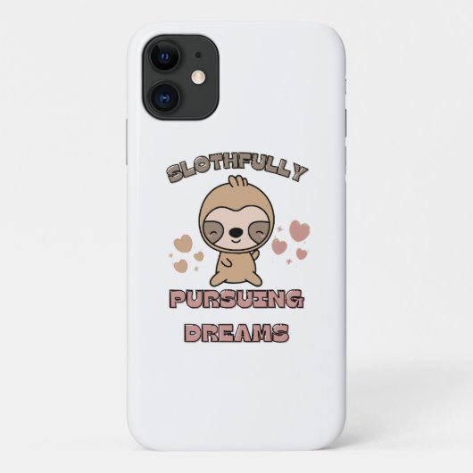 かわいいナマケモノ 動物パロディ Case-Mate iPhoneケース (裏面)