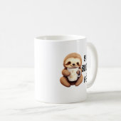 かわいいナマケモノ,朝のユーモア, のんびり動物好きギフト コーヒーマグカップ (正面右)