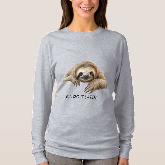 かわいいナマケモノ Tシャツ (正面)