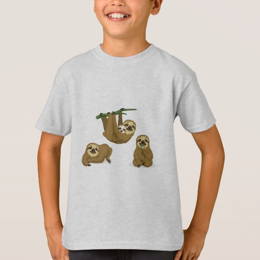 かわいいナマケモノ Tシャツ (正面)