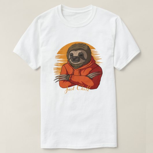 かわいいナマケモノTシャツ Tシャツ (デザイン正面)