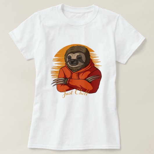 かわいいナマケモノTシャツ Tシャツ (デザイン正面)